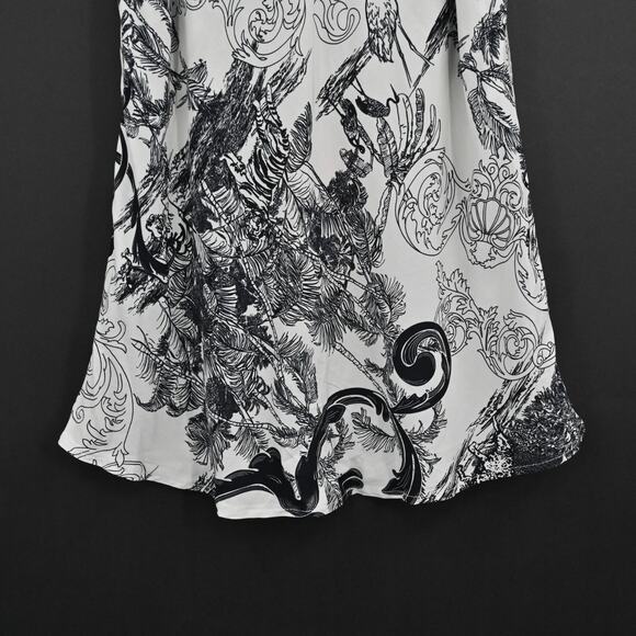 SCANDAL ITALY Womens Top Size M Molly Toile Black White Print Cami Blouse NEW‎ - Picture 10 of 10